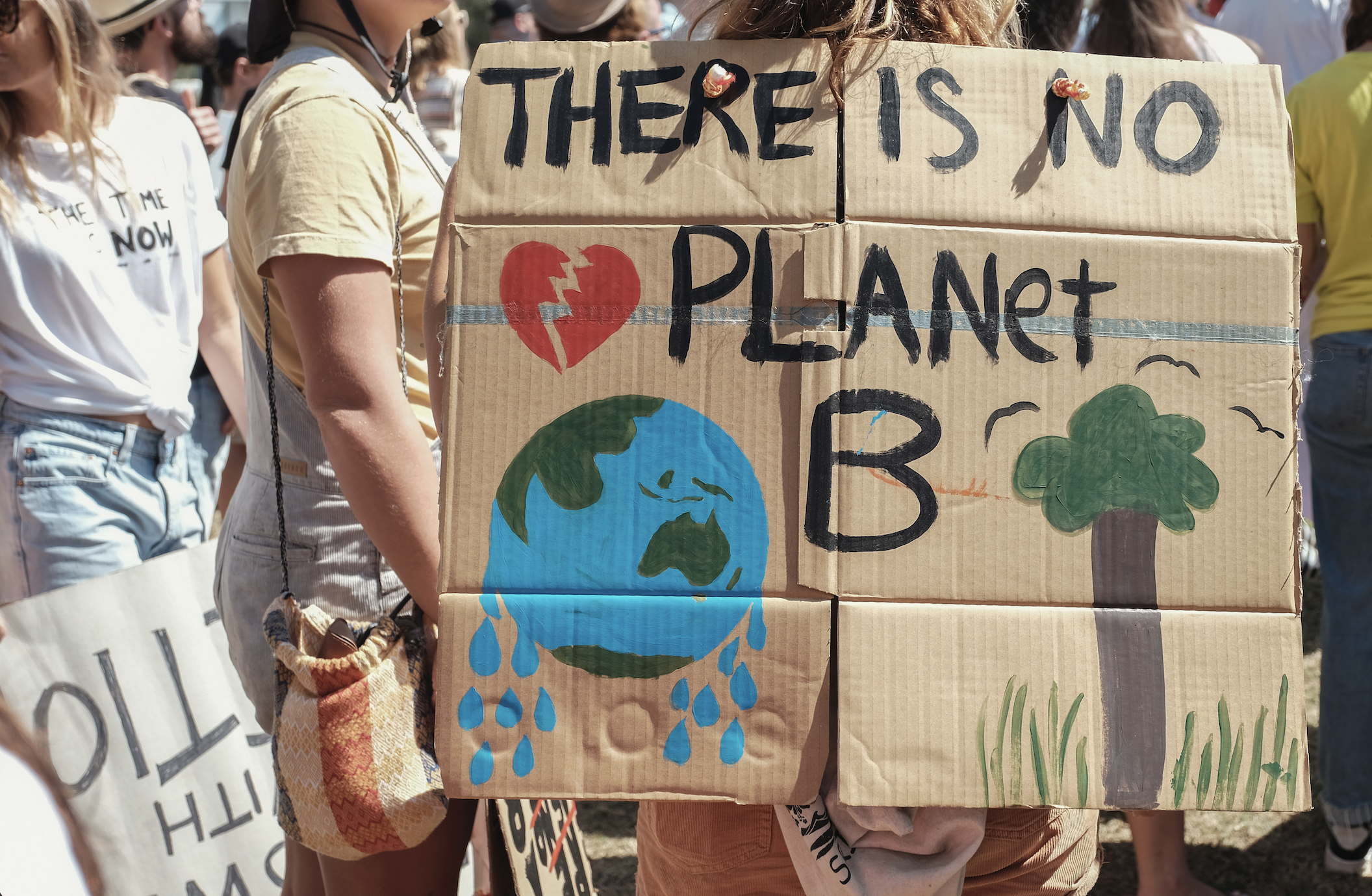 Image of a sign saying "There Is No Planet B" 