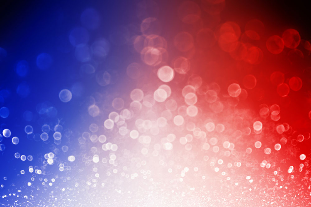 Red, White and Blue Abstract Image