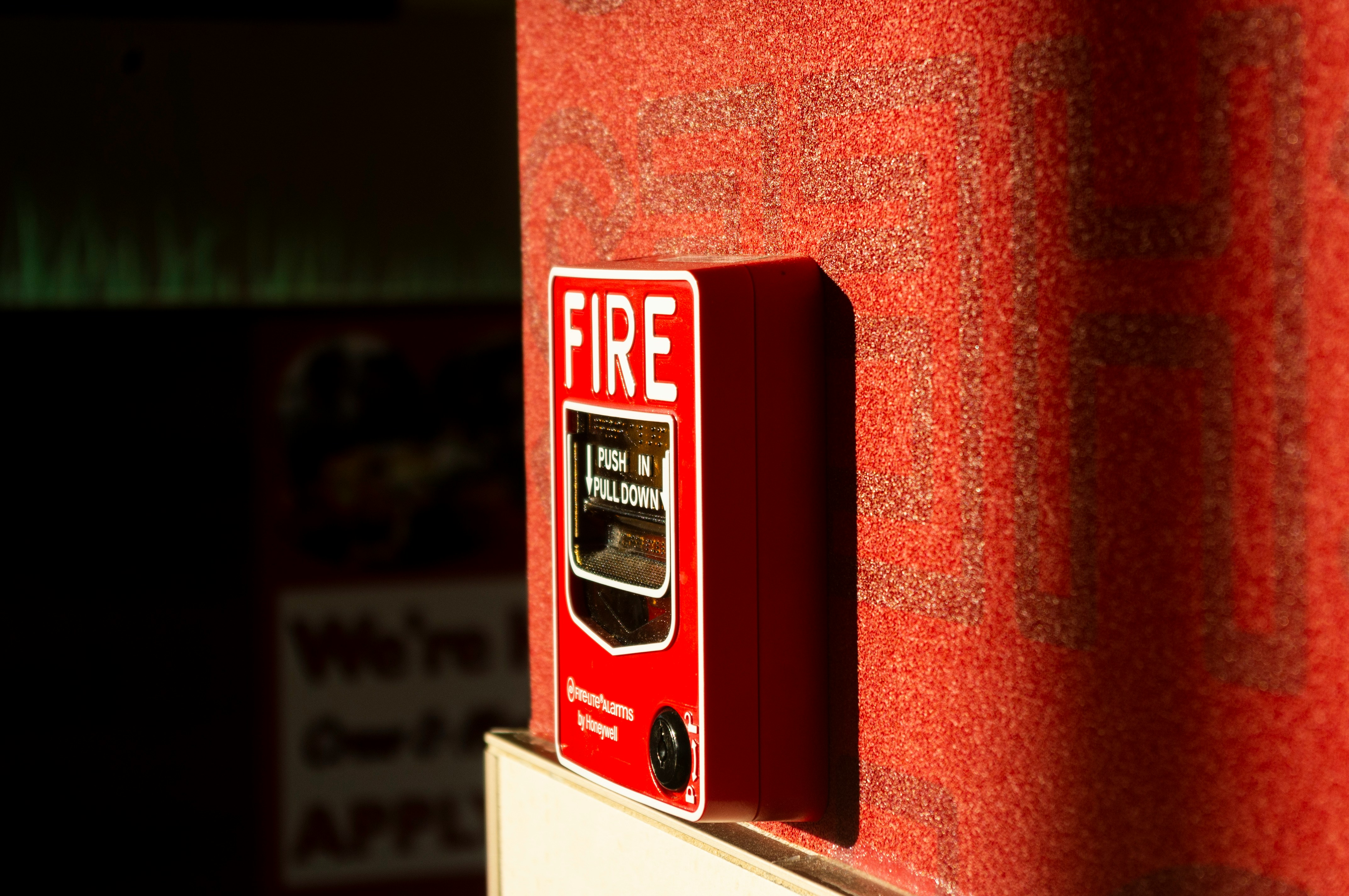 Fire alarm in a building