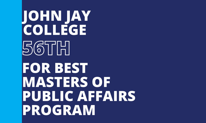 U.S.News & World Report Ranks John Jay 56th Best Masters