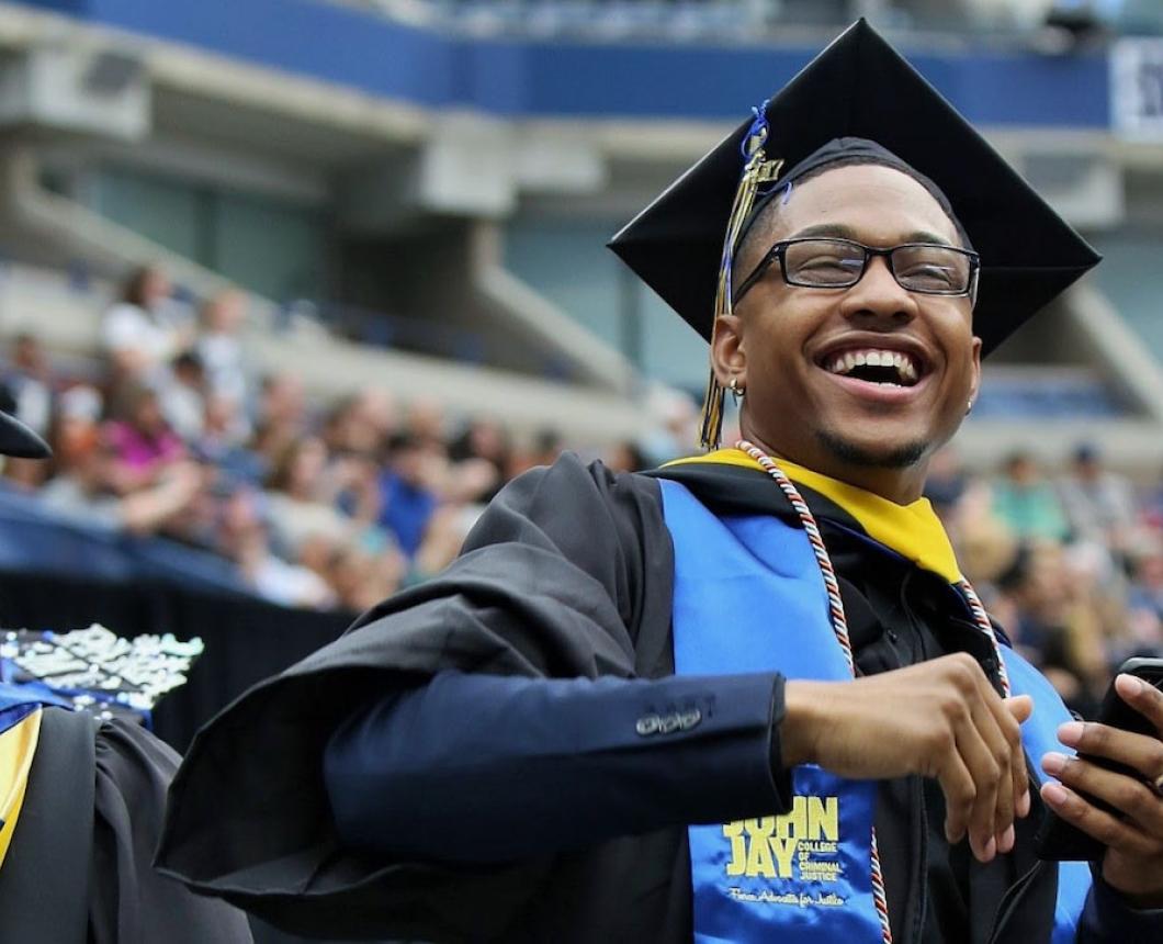 Smiling graduating student