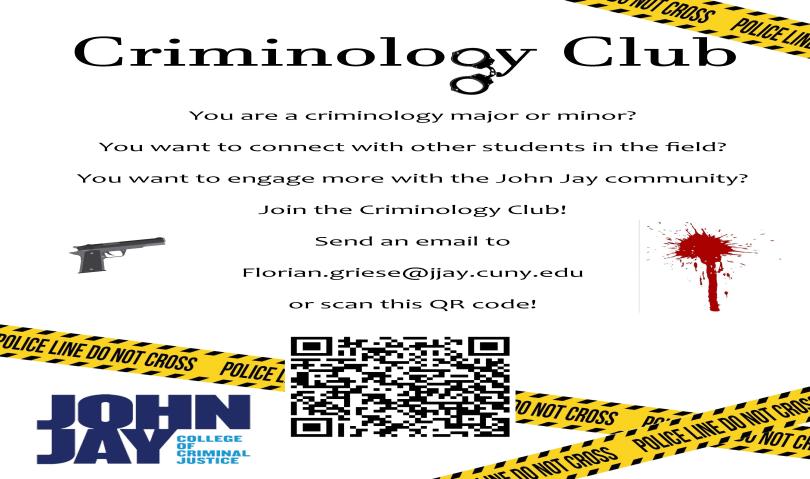 Criminology Club Flyer